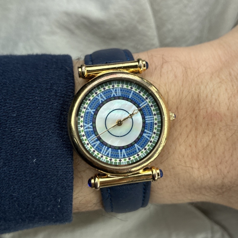 Metropolitan Museum of Art ADA LAURELTON HALL MOSAIC Blue Leather - Working!